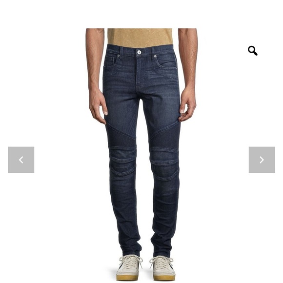 Hudson Men’s Ethan Biker Skinny Jeans - Picture 1 of 13